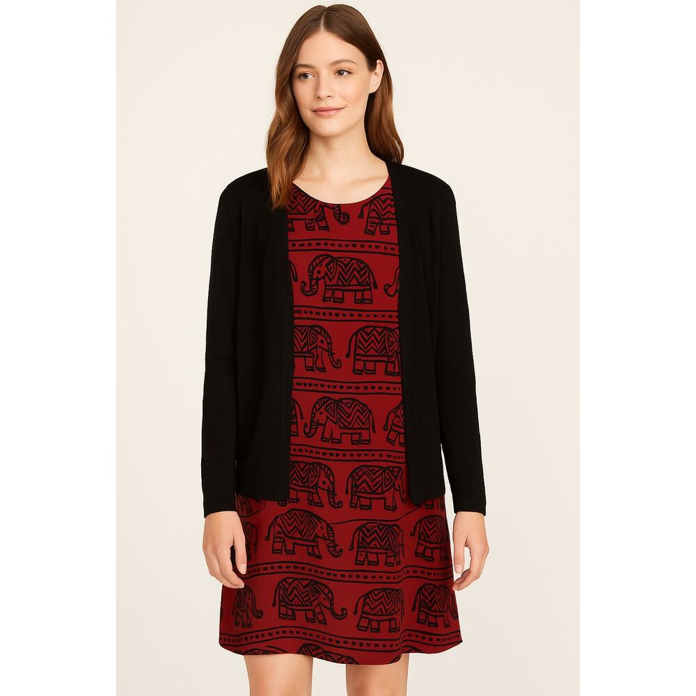 Forever 21 Red Elephant Print Sleeveless Dress Size S